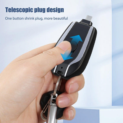 Portable charger power bank keychain